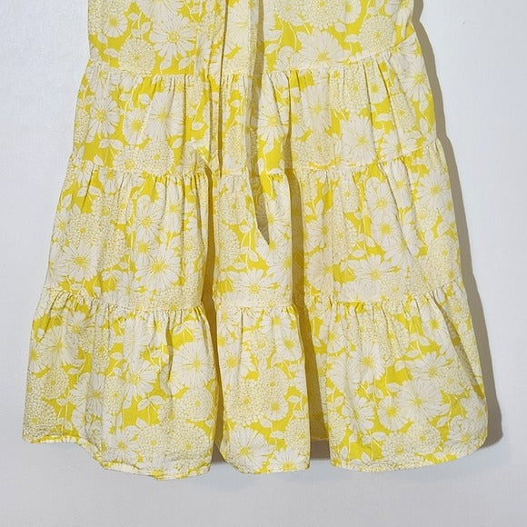 Lisa Marie Fernandez for Target Yellow Floral Tiered Mini Dress Size XXS