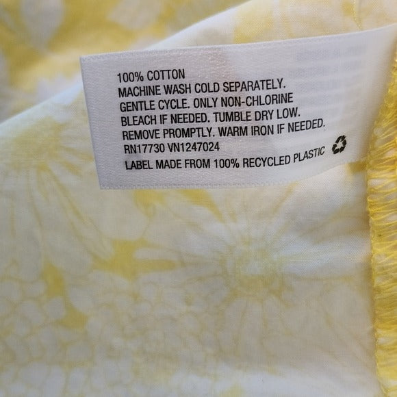 Lisa Marie Fernandez for Target Yellow Floral Tiered Mini Dress Size XXS