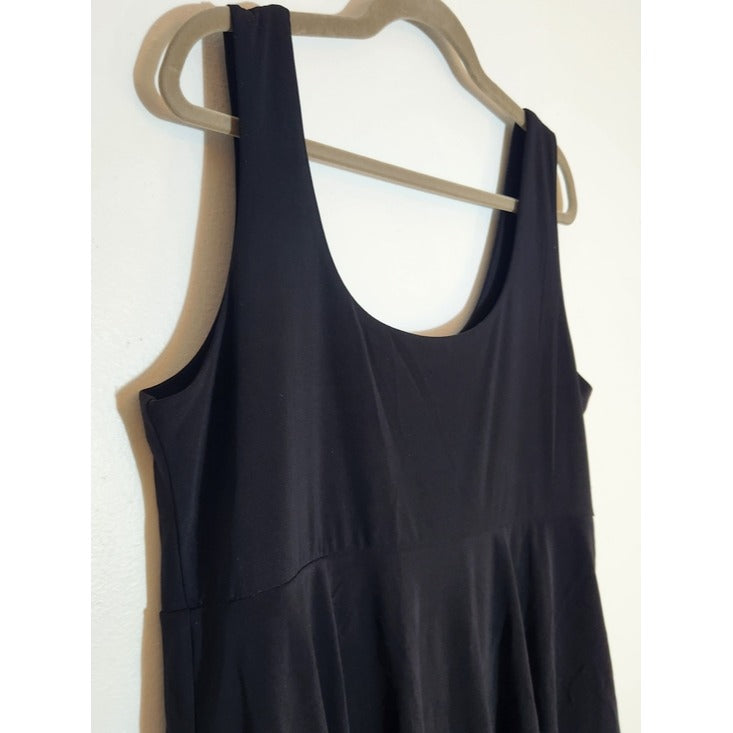 Tiana B Black Tiered Ruffle Tank Dress Size Large