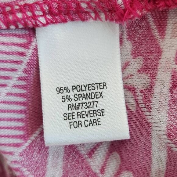 Croft & Barrow Pink Boatneck Blouse with 3/4 Sleeves Size Medium