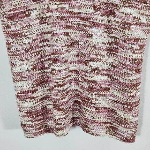a.n.a Pink and Brown Sleeveless Knit Top Size XL NWOT Pink Halter Knit Top