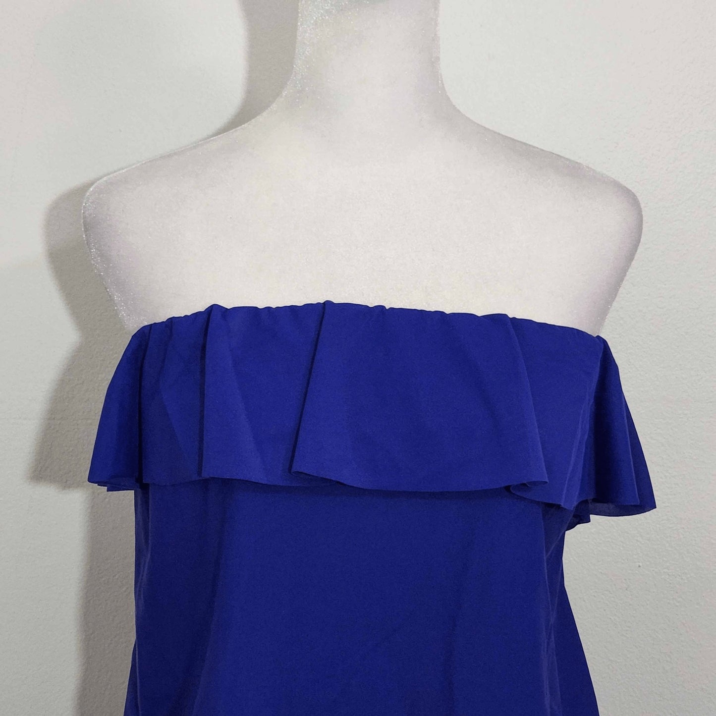 Eco Swim Blue Strapless Swim Cover-Up NWT Size Small Blue Swim Cover