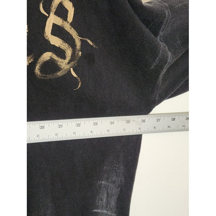 Valabasas Black Distressed Oversized T-Shirt Size Medium