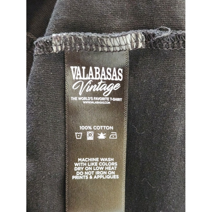 Valabasas Black Distressed Oversized T-Shirt Size Medium