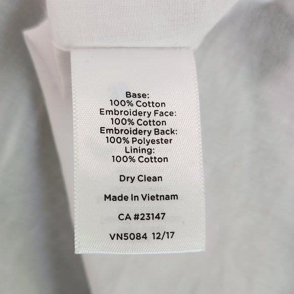 Talbots Black Embroidered Full Skirt Size 14W Black Striped Cotton Skirt