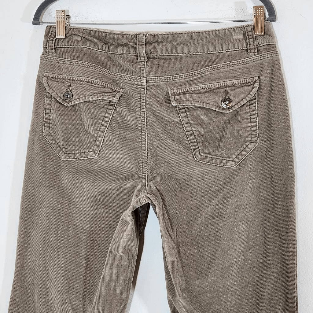 Liz Claiborne Taupe Brown Bootlegg Corduroy Pants Size 10 Petite Brown Corduroys