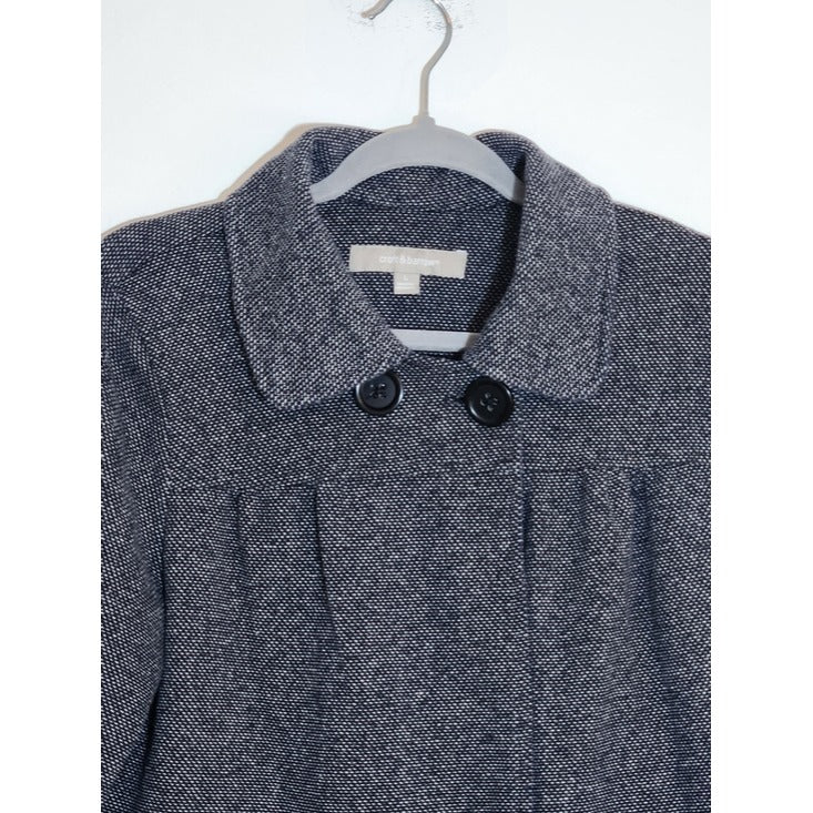 Croft & Barrow Black and Gray Textured Cropped Blazer Size Large
