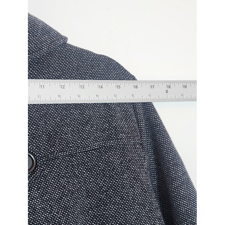 Croft & Barrow Black and Gray Textured Cropped Blazer Size Large
