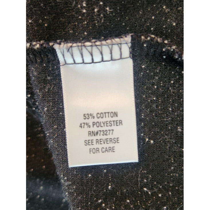 Croft & Barrow Black and Gray Textured Cropped Blazer Size Large