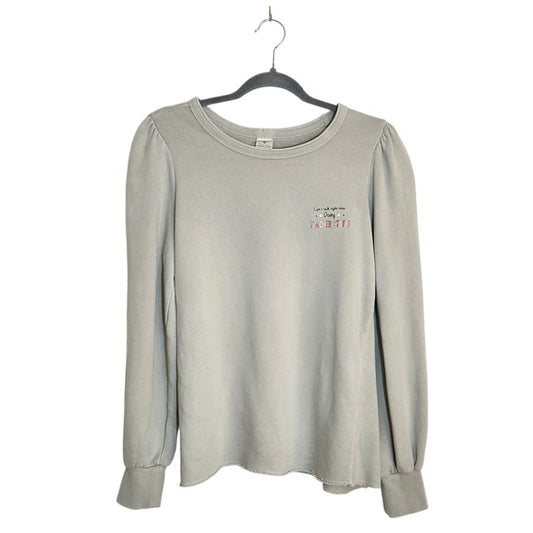 Teacher Graphic Sweatshirt Taupe “Can’t Talk Right Now Doing Teacher Stuff” Sz M