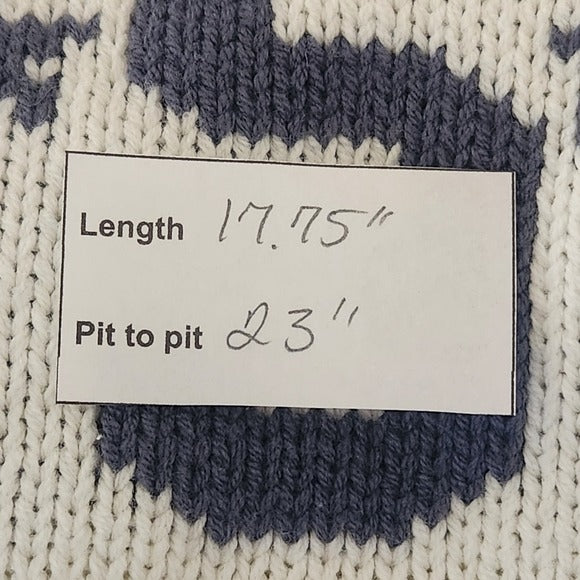 Grayson Threads USA Cream Knit Cropped Sweater Size Large Cream USA Sweater