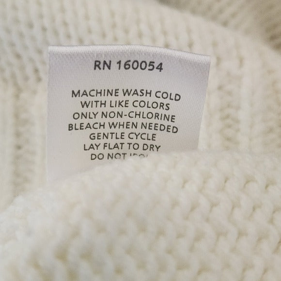 Grayson Threads USA Cream Knit Cropped Sweater Size Large Cream USA Sweater