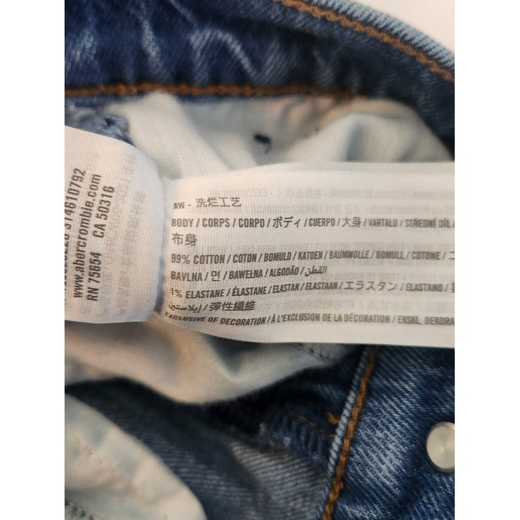 Abercrombie & Fitch Medium Wash 90s Straight Ultra High Rise Jeans Size 26/2