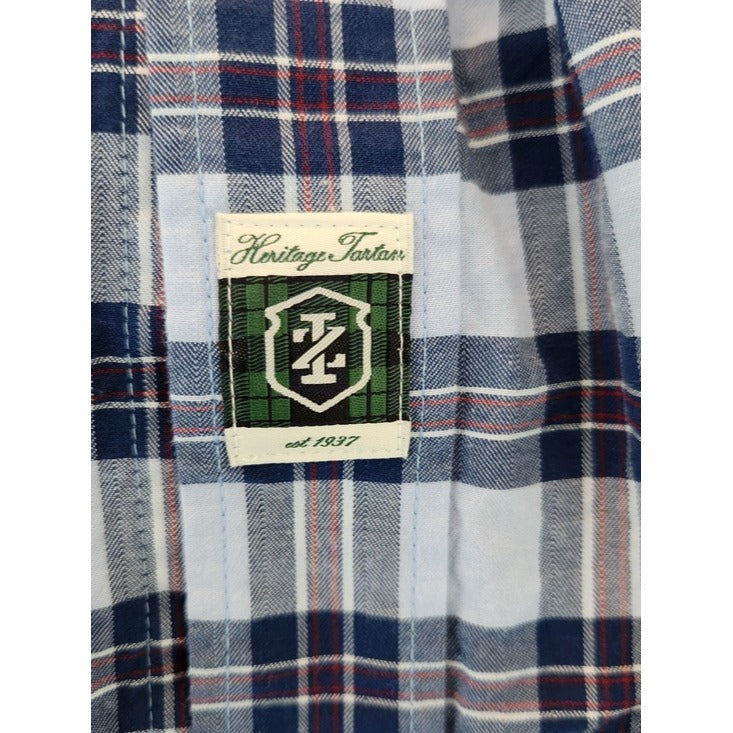 IZOD Men's Blue Plaid Button Down Shirt Size XXL