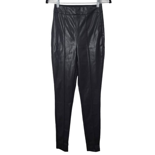 Asos Black Faux Leather Skinny Pants Size 2 Tall Black Leather Pants