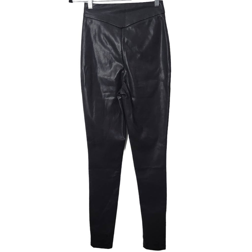 Asos Black Faux Leather Skinny Pants Size 2 Tall Black Leather Pants