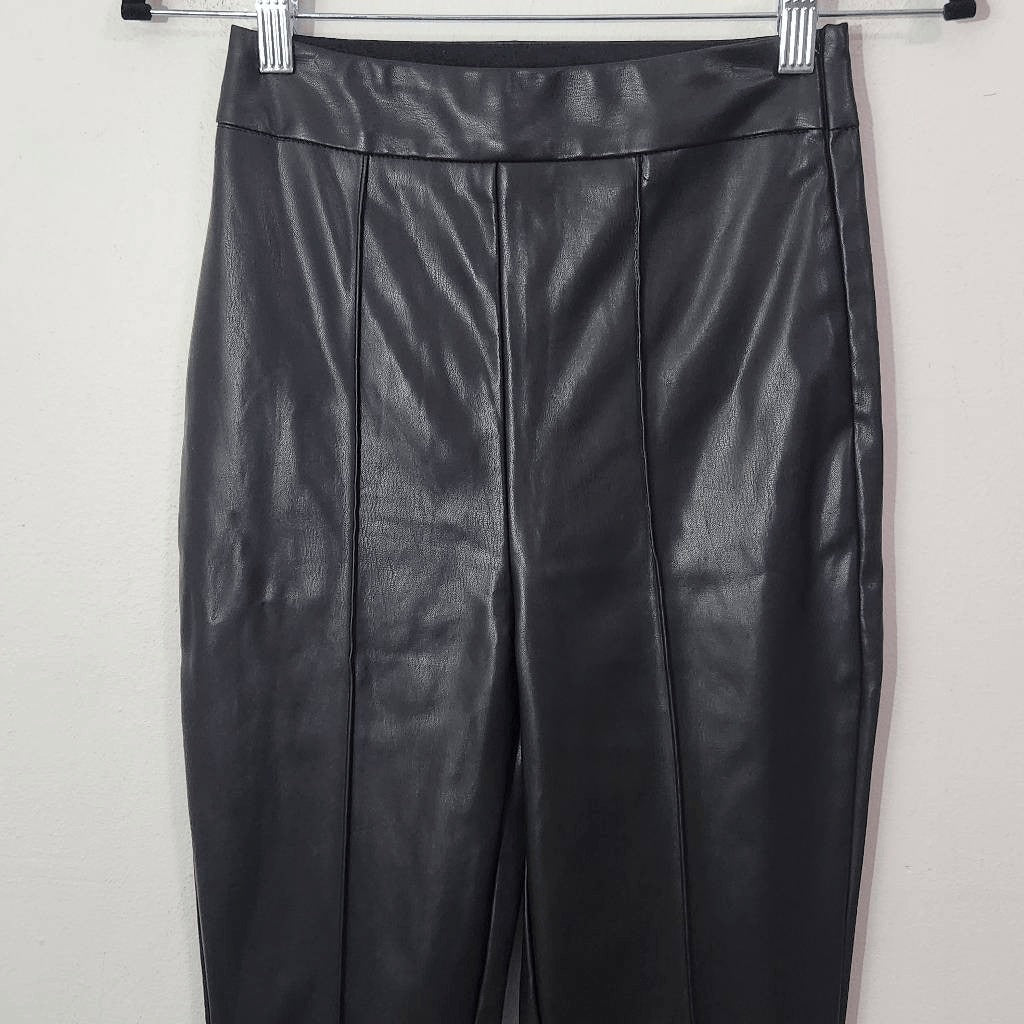 Asos Black Faux Leather Skinny Pants Size 2 Tall Black Leather Pants