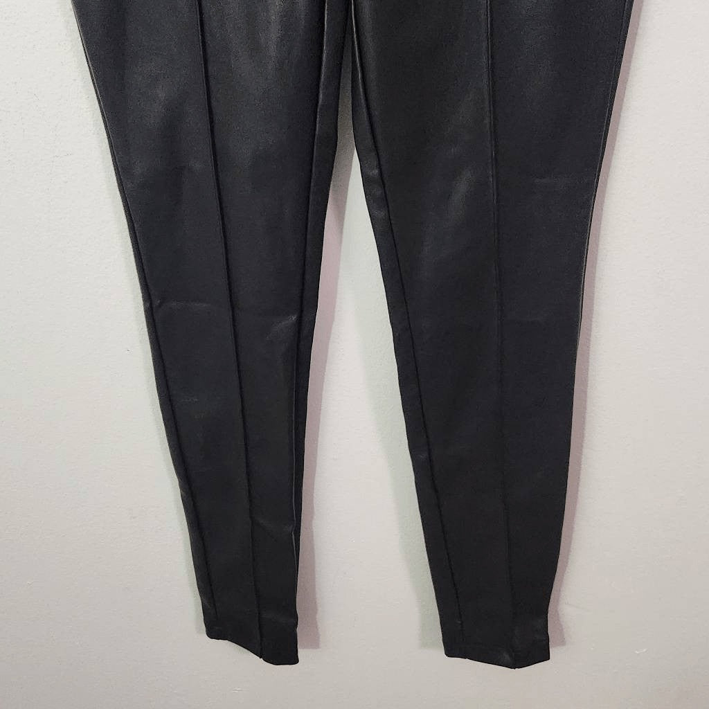 Asos Black Faux Leather Skinny Pants Size 2 Tall Black Leather Pants