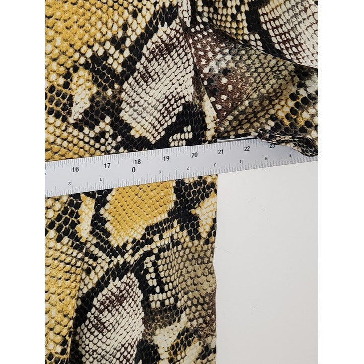P. Luca Yellow Snakeskin Print High Low Tunic Size XL NWT