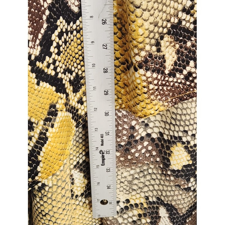 P. Luca Yellow Snakeskin Print High Low Tunic Size XL NWT