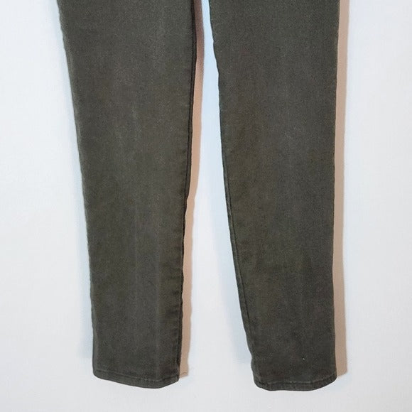 Gloria Vanderbilt Olive Green Denim Straight Leg Jeans Size 4