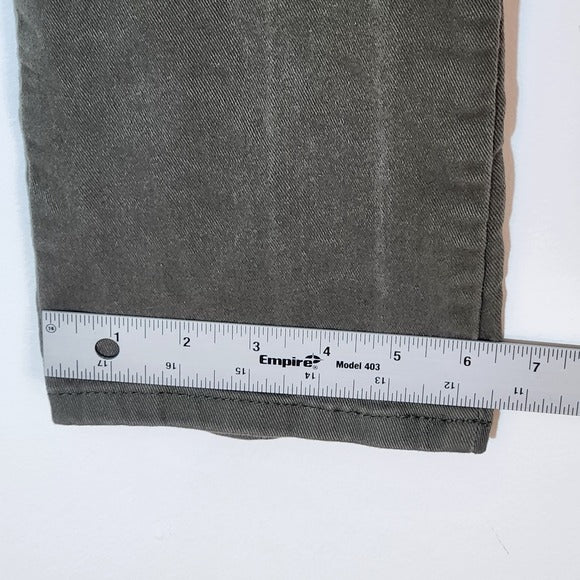 Gloria Vanderbilt Olive Green Denim Straight Leg Jeans Size 4