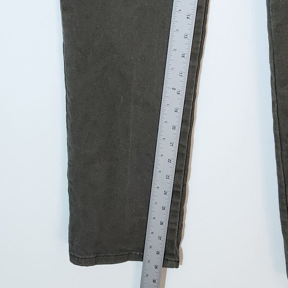 Gloria Vanderbilt Olive Green Denim Straight Leg Jeans Size 4