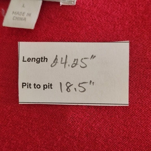 New York and Company Hot Pink Cardigan Sweater Size Large