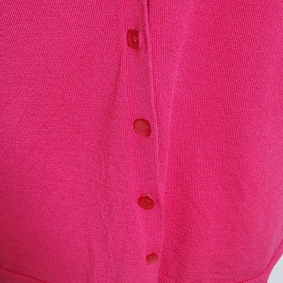 New York and Company Hot Pink Cardigan Sweater Size Large