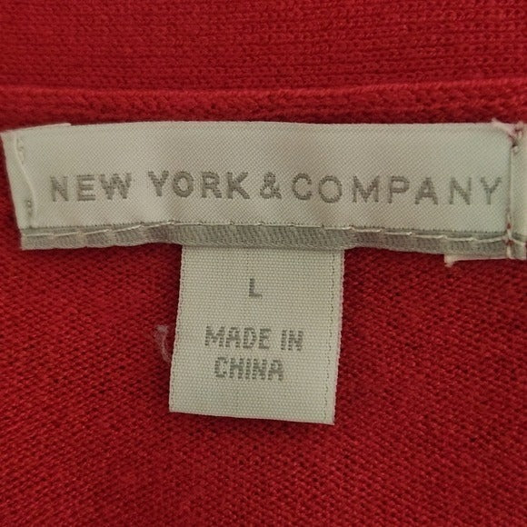 New York and Company Hot Pink Cardigan Sweater Size Large