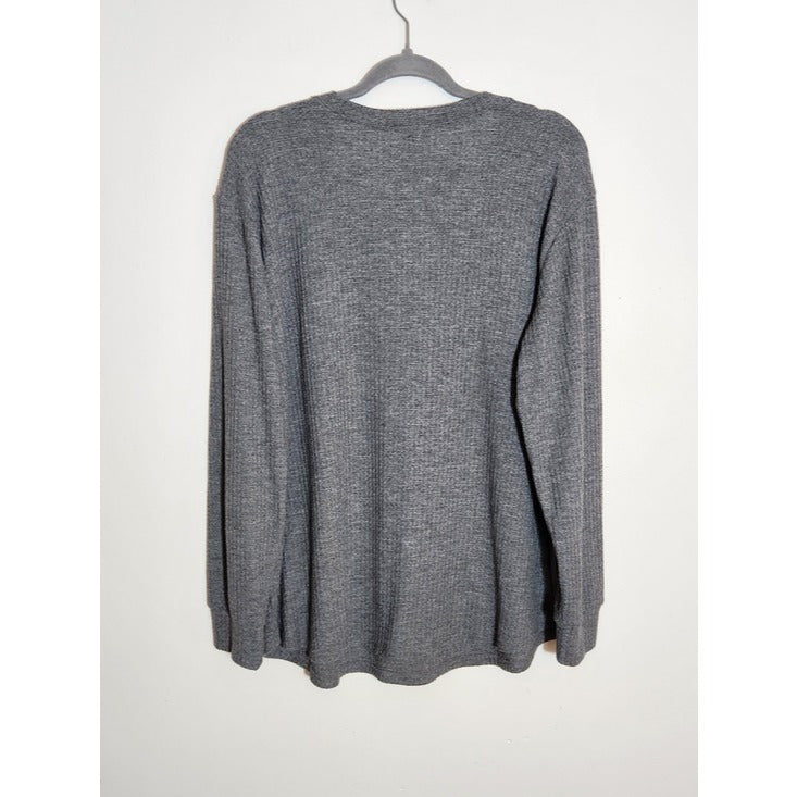 Torrid Gray Waffle Knit Long Sleeve Pullover Size 1X