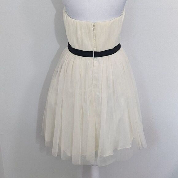 a. drea Cream Strapless Tulle Mini Cocktail Dress Size Medium New
