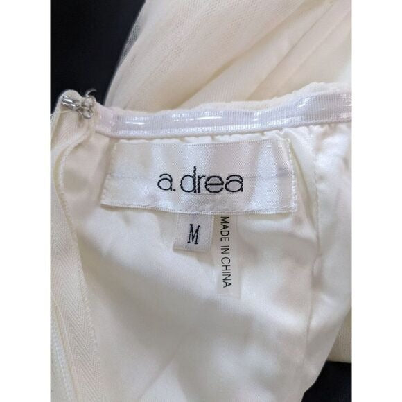a. drea Cream Strapless Tulle Mini Cocktail Dress Size Medium New