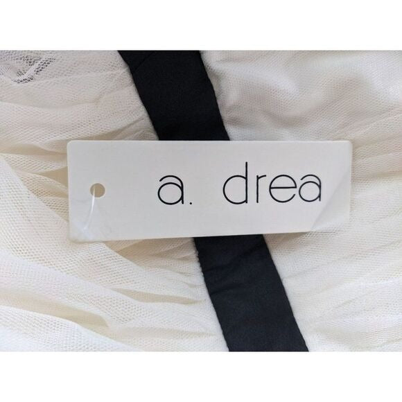 a. drea Cream Strapless Tulle Mini Cocktail Dress Size Medium New