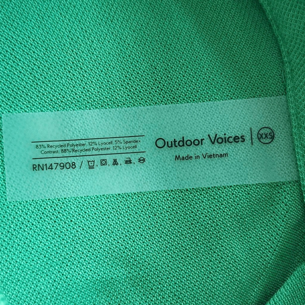 Outdoor Voices Green Cropped Polo NWT Size XXS Outdoor Voices Green Polo