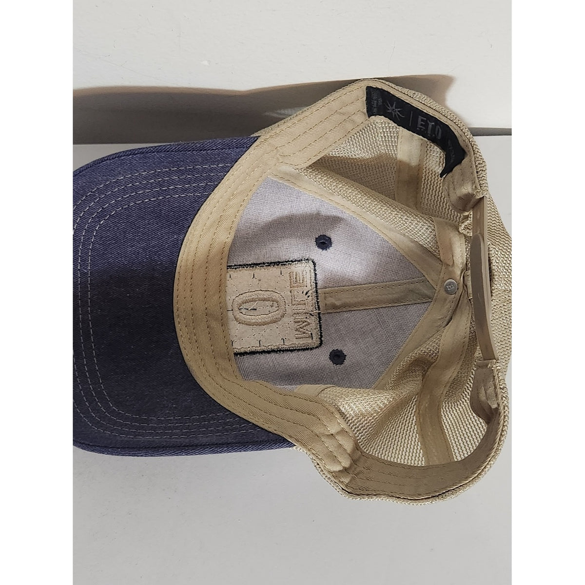 ETO Apparel Mile 0 Key West Blue Denim Look Trucker Hat Adjustable NWT