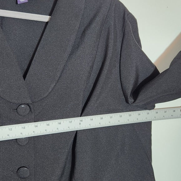 Roaman’s Black Shawl Collar Pant Suit Set Size 26W NWOT
