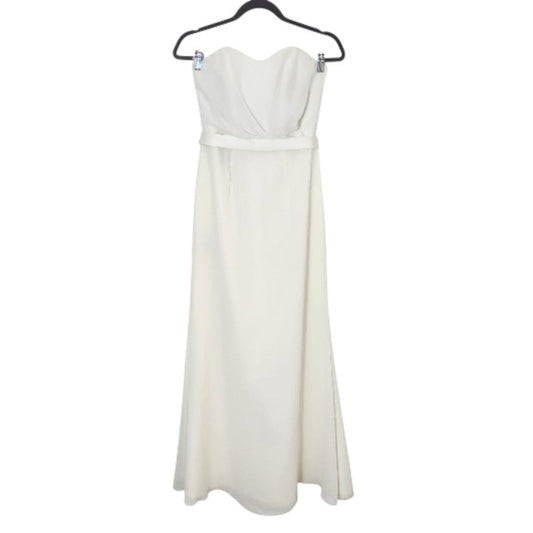 White by Vera Wang Ivory Strapless Formal Dress Size 4