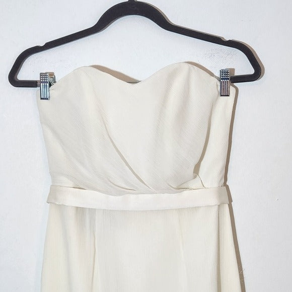 White by Vera Wang Ivory Strapless Formal Dress Size 4