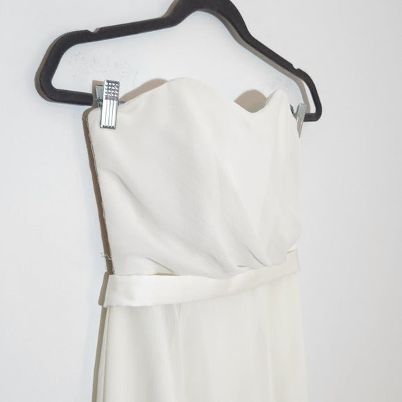 White by Vera Wang Ivory Strapless Formal Dress Size 4
