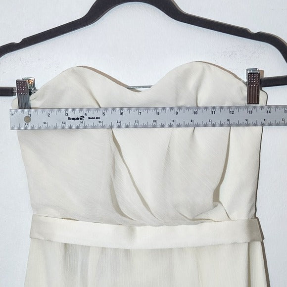 White by Vera Wang Ivory Strapless Formal Dress Size 4