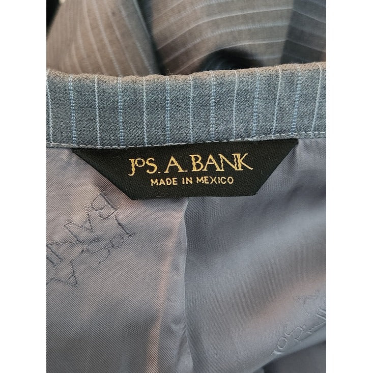 Jos. A. Bank Gray Stripe Wool Blazer Size 42L