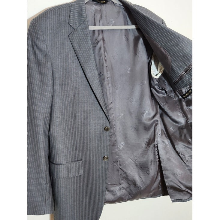 Jos. A. Bank Gray Stripe Wool Blazer Size 42L