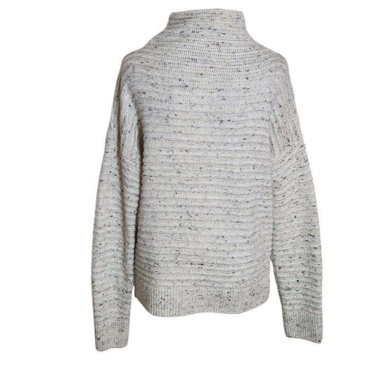 Madewell Speckled Cream Mock Neck Sweater Size Small