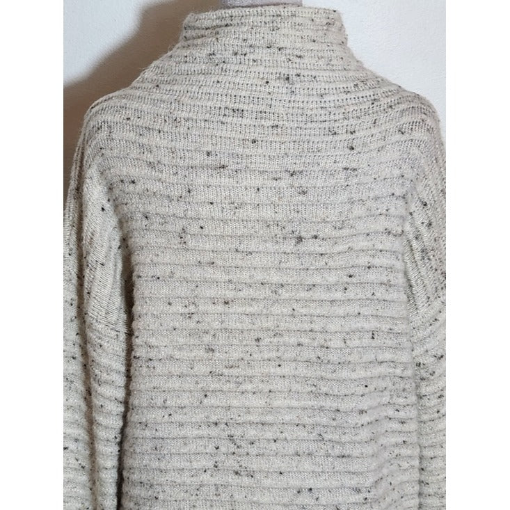 Madewell Speckled Cream Mock Neck Sweater Size Small