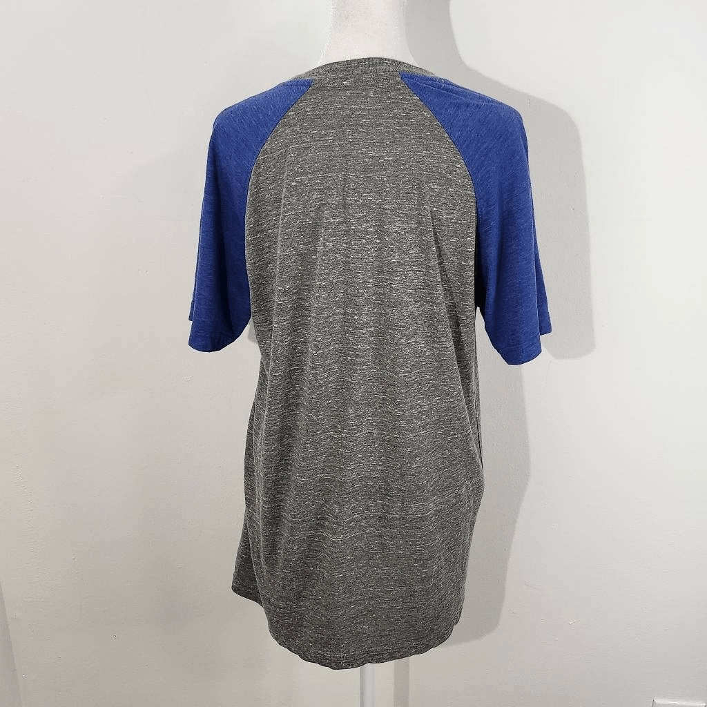 Women's University of Memphis Tigers Gray Raglan Short Sleeve Tee Size Medium