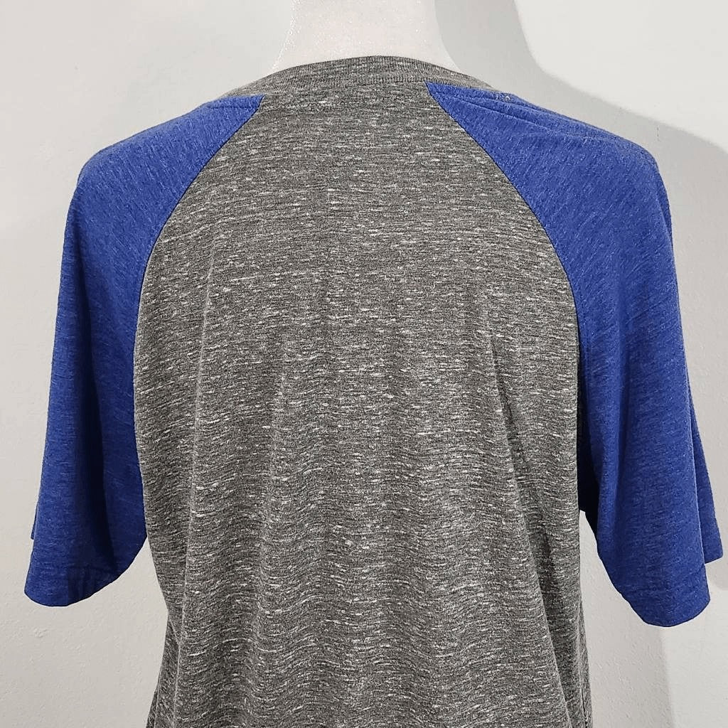 Women's University of Memphis Tigers Gray Raglan Short Sleeve Tee Size Medium