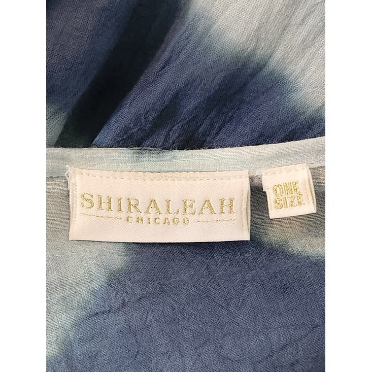 Shiraleah Blue Dyed Cotton Swim Cover-Up One Size