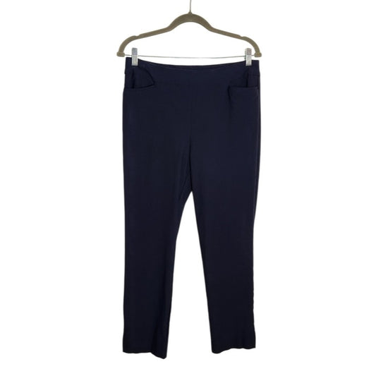 Chico's Navy Straight Leg Pull-On Ankle Pants Size 10