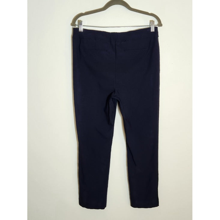 Chico's Navy Straight Leg Pull-On Ankle Pants Size 10